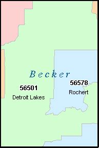 BECKER County, Minnesota Digital ZIP Code Map