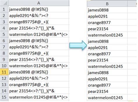 How to remove non-alphanumeric characters in Excel?