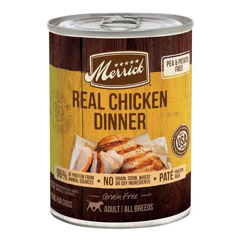 Merrick Grain-Free Real Chicken Dinner Canned Dog Food - In The Kibble