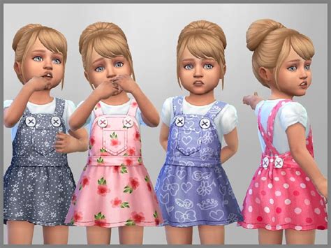 Set of 4 toddler dresses for everyday wear Found in TSR Category 'Sims ...