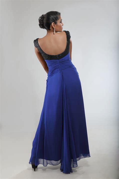 Buy Online Electric Blue Cocktail Dress - AD Singh