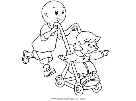 Caillou 2 Coloring Page for Kids - Free Caillou Printable Coloring ...