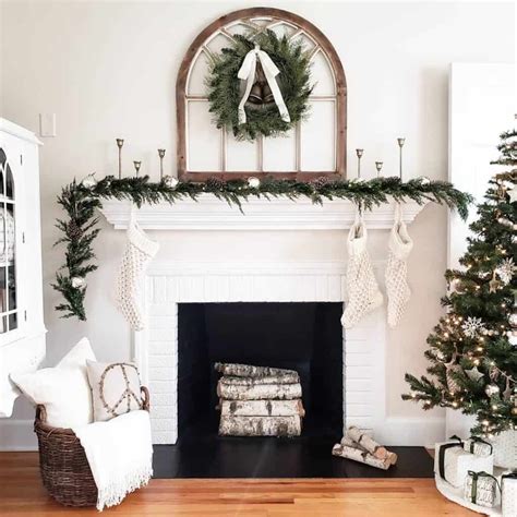 Christmas Mantel Ideas for White Fireplace - Soul & Lane