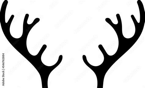 Christmas antler silhouette vector Stock Vector | Adobe Stock