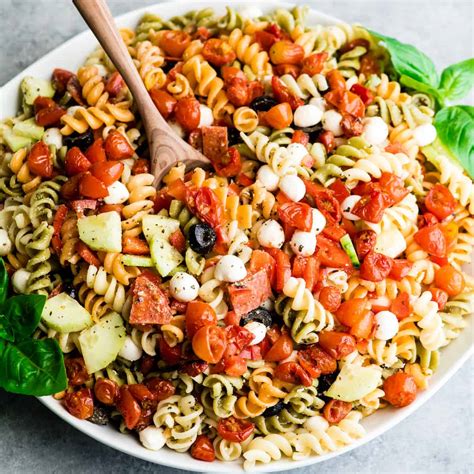 Best Pasta Salad Recipe (Homemade Dressing) - JoyFoodSunshine