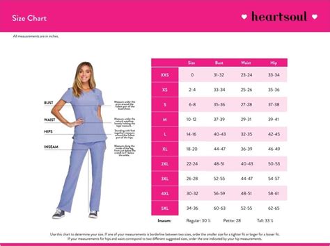 HeartSoul Size Chart – GroupScrubs.com