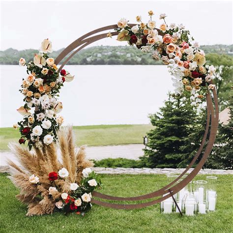 8ft Rustic Brown Wood Wedding Arch | eFavormart.com