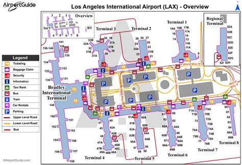 Lax airport map - Los Angeles airport map (California - USA)