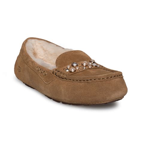 UGG Ansley Bow Brilliant Chestnut Slippers - MyCozyBoots