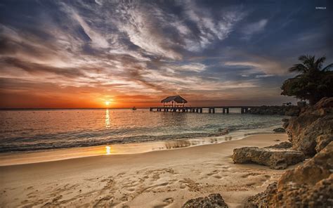 Caribbean Beach Sunset Desktop, 45 caribbean beach sunset desktop ...