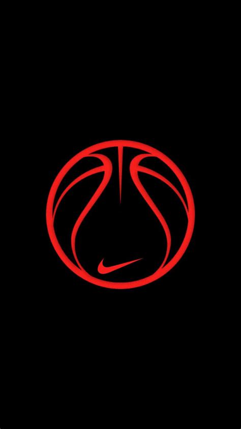 Download Nike Basketball Logo On A Black Background Wallpaper | Wallpapers.com