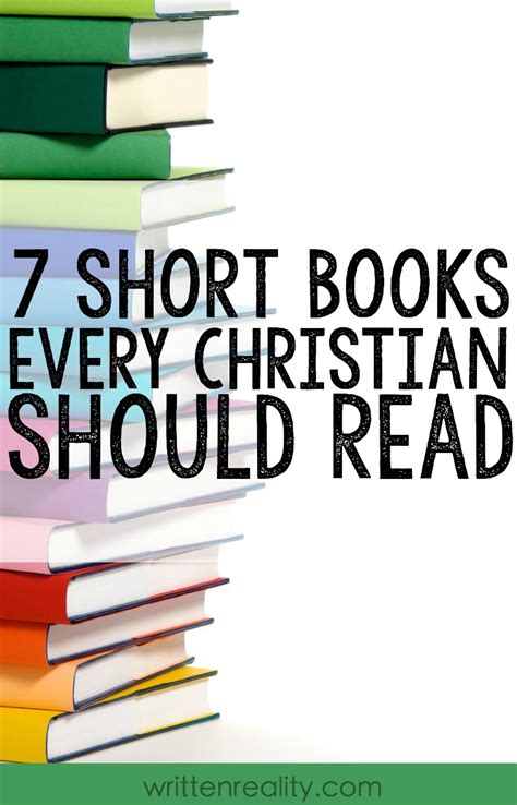 7 Short Books All Christians Should Read - Written Reality