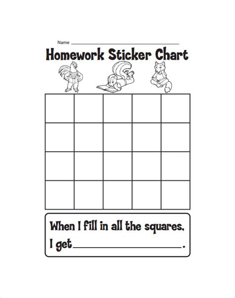 Free Printable Sticker Chart Template - Free Templates Printable