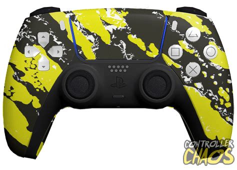 Splatter Yellow - PS5 - Custom Controllers - Controller Chaos