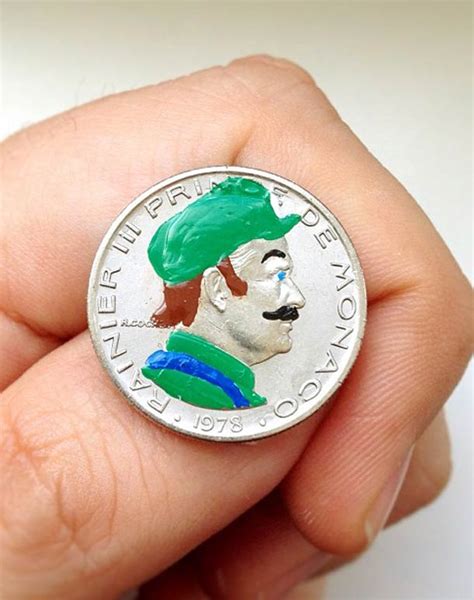 Painted Luigi Coin | Sprite Stitch