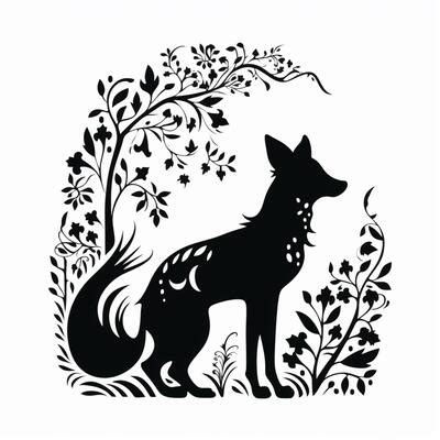 Fox Head Silhouette Stock Photos, Images and Backgrounds for Free Download