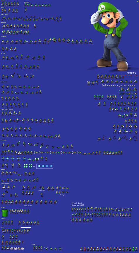 Luigi - Sprite Sheet by XxAlexsmashxX on DeviantArt