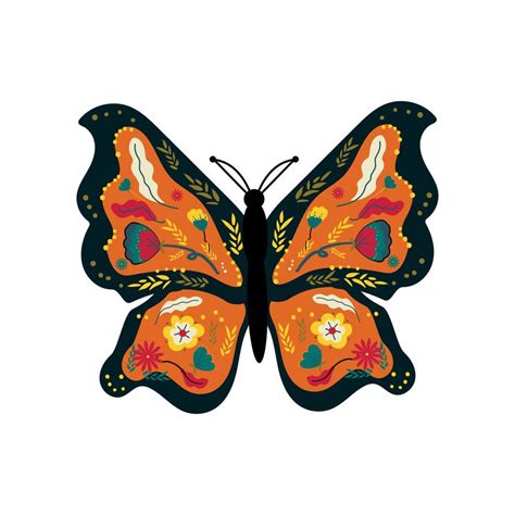 Butterflies and with Pattern 15006804 Vector Art at Vecteezy