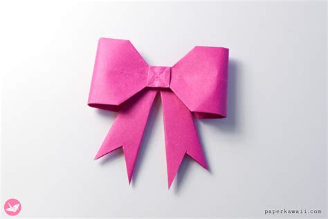 Origami Bow Tutorial - Paper Kawaii