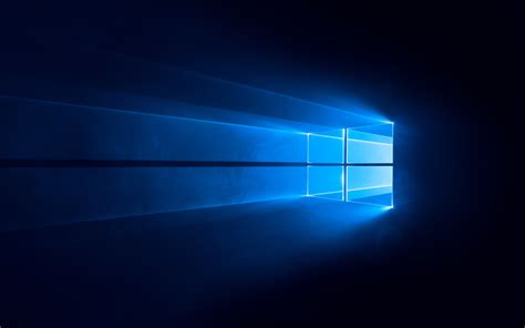 Windows 10 Wallpaper 4K, Dark, Blue background, 5K, 8K