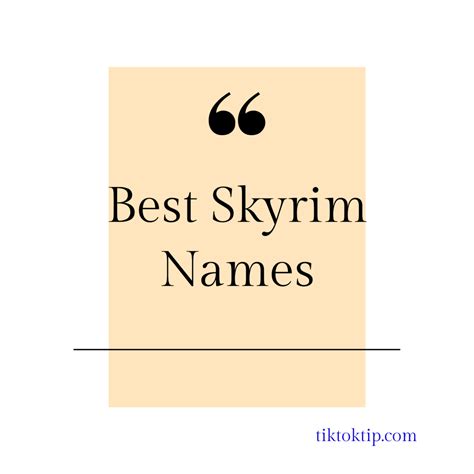 319+ Best Skyrim Names Ideas | 2022 for Male & Female - Tik Tok Tips