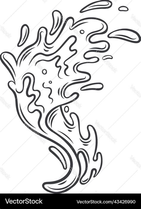 Ocean wave Royalty Free Vector Image - VectorStock