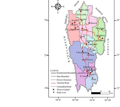 1 Location map of Mizoram state | Download Scientific Diagram