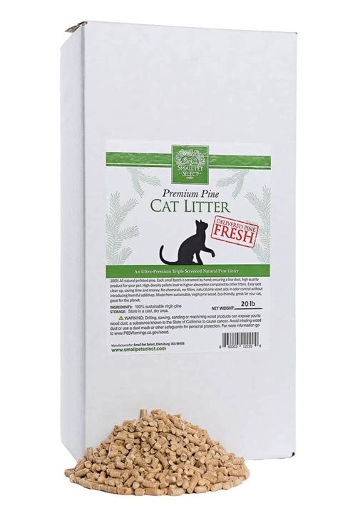 Small Pet Select Premium Pine Pelleted Cat Litter, 100% All Natural ...