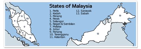 Map of Malaysia, city maps, state maps and maps with tourist ...