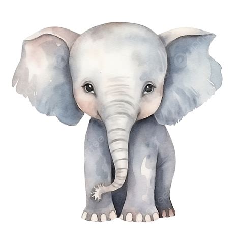 Cute Watercolor Elephant, Baby, Elephant, Watercolor PNG Transparent ...