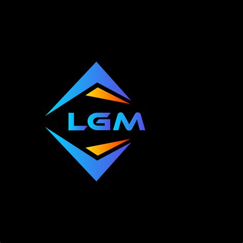 LGM abstract technology logo design on Black background. LGM creative ...