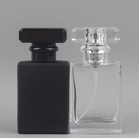 30ml 50ml Rectangle Empty Crystal Mens Elegant Black Perfume Spray ...