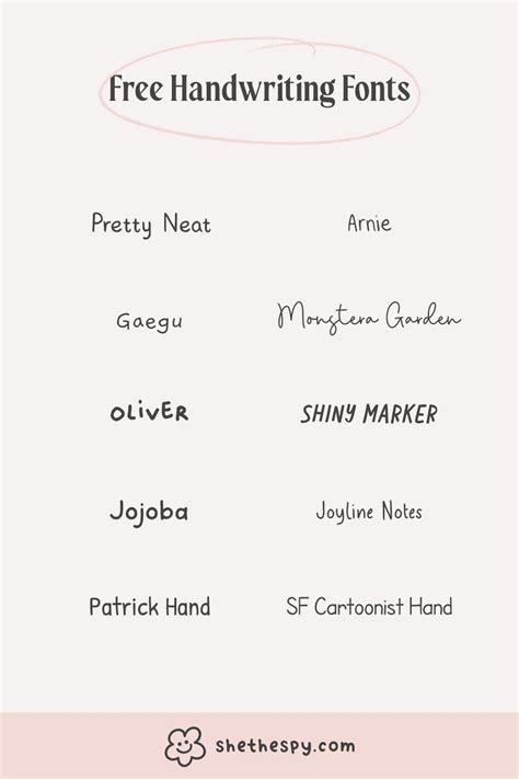 10 Best Free Handwriting Fonts — She The Spy