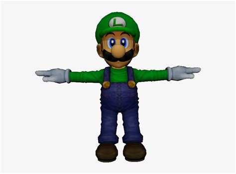 Gamecube Smash Bros Melee Luigi The Models - Melee Luigi T Pose ...