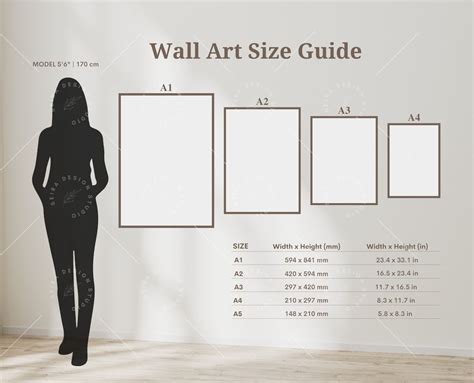 Wall Art Size Guide Standard Frame Size Guide Poster Sizes - Etsy ...