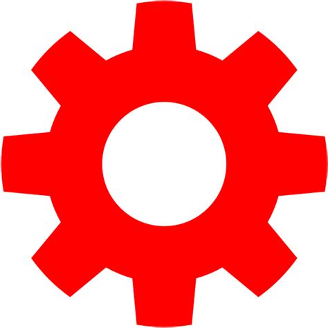 Red gear icon | Free SVG