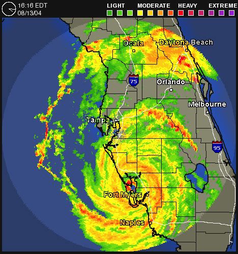 Lots Of Maps!: Doppler Radar: Hurricane Charlie