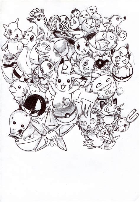 Black And White Pokemon Card Coloring Pages - Pokemon Drawing Easy