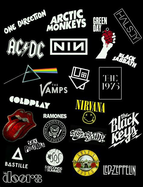 Band logos collage Rock Band Logos, Rock Band Posters, Rock Bands, Band ...