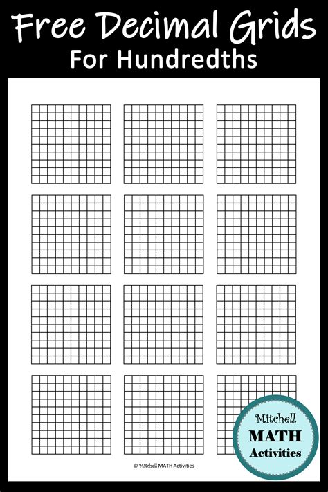 Free Printable Modeling Tenths On A Grid