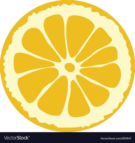 Lemon slice Royalty Free Vector Image - VectorStock