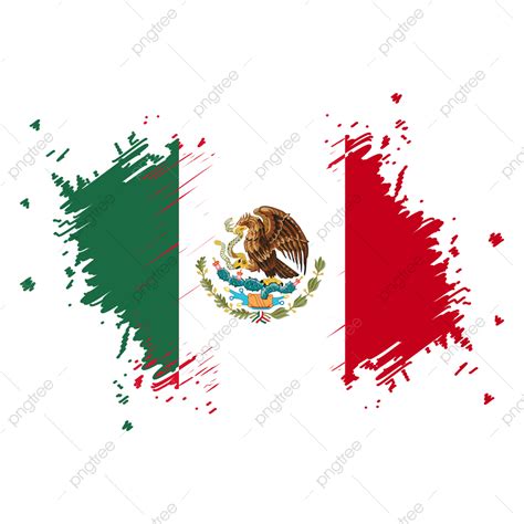 Mexico Flag PNG Transparent, Mexico Flag Transparent Watercolor Painted ...