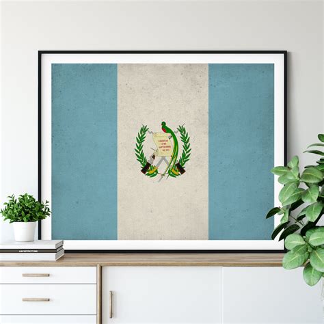 Guatemala Flag Art, Guatemalan Flag Print, Flag Poster, Country Flags ...