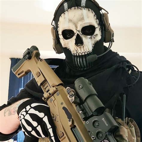 MW2 Ghost Mask Skull Latex Mask Cosplay COD Horror Face Props - Etsy