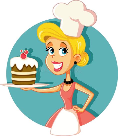 Female Pastry Chef Cartoon