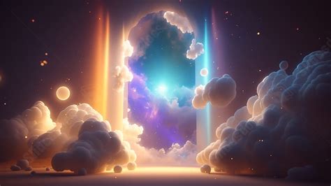 Light Effect Heaven Clouds Abstract Holy Mystical Powerpoint Background ...