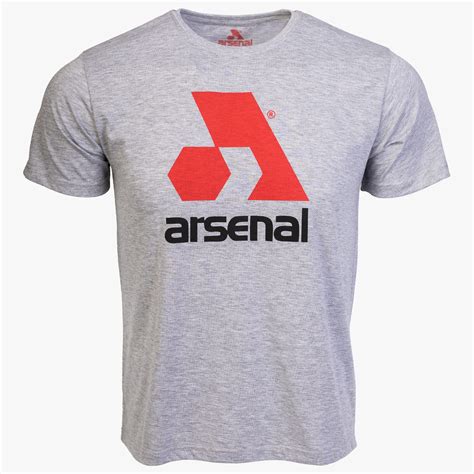 Arsenal, Inc. > T-Shirts > Gray Cotton Relaxed Fit Logo T-Shirt