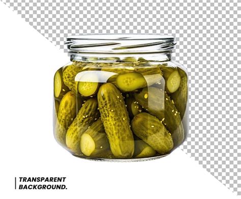 Premium PSD | Pickle Jar Transparent Background