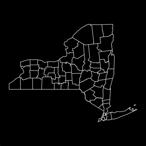 New York state map with counties. Vector illustration. 25452496 Vector ...