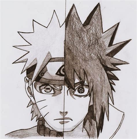 Naruto Vs Sasuke Drawing at GetDrawings | Free download